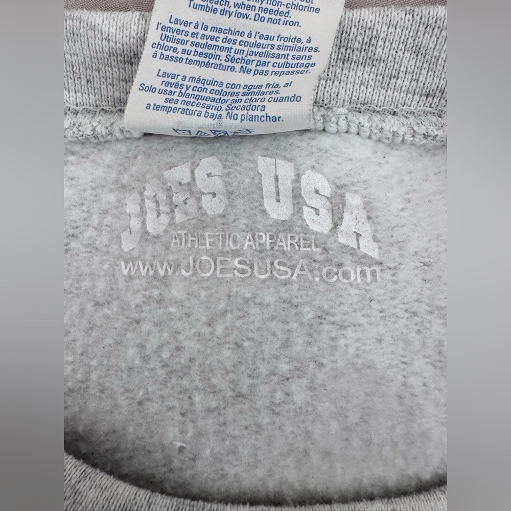 Joes USA Light Heather Grey Crewneck Sweatshirt - Sz M - Picture 3 of 4